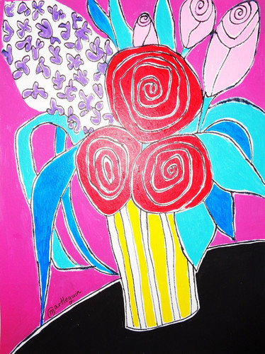 Arte astratta fiori - arte,