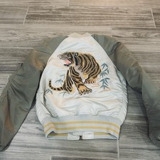 Alpha Industries Tiger MA-1 Giacca Bomber Sukajan Reversibile Raso Uomo Small