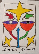 Giancarlo MONTUSCHI, Bilancia, tecnica mista, 25x24 cm (segno zodiacale)