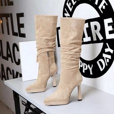 Stivali Donna Kaki Alti Con