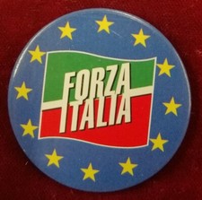 2533 - Spilla di propaganda del Partito Politico "Forza Italia" Elezioni Europee