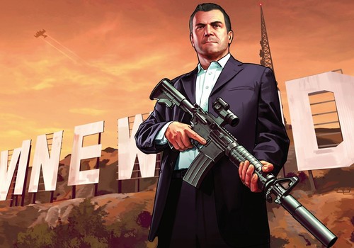 Gta michael gun poster - gta,