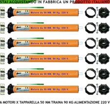 SERRANDE ELETTRICA AVVOLGIBILE 90 KG SEI MOTORI TUBOLAR 220 V 50 NM SALI SCENDI 