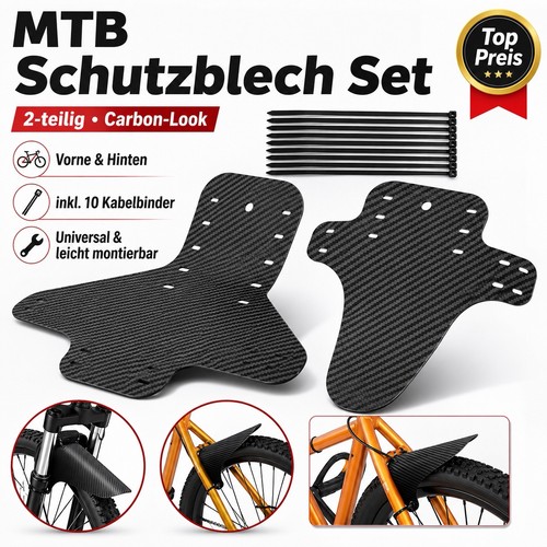 Set parafanghi bici mtb carbon