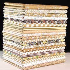 20 Mix Tessuto Cotone Cachi 20cm Quadrati Pretagliati Trapuntino Cucito Patchwork Fai da Te