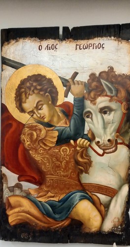 Icona greca dipinta - dipinta, mano