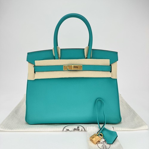 Hermes birkin epsom blue - birkin, 30