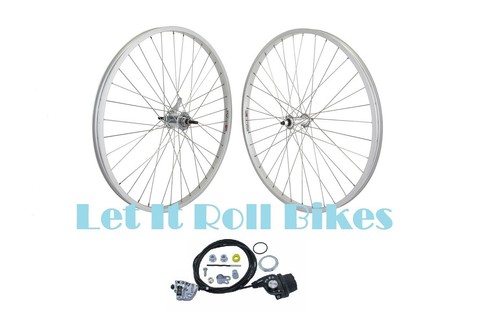 Set ruote bicicletta argento