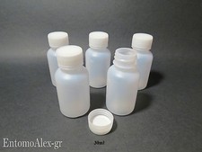 bottiglie flaconi plastica 30ml x5 graduati contenitori tappo vite x campioni   