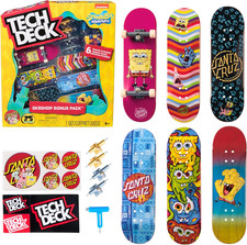 TECH DECK, Spongebob Sk8Shop Fingerboard Bonus Pack, da collezione e personalizzabile