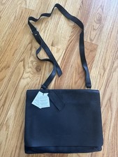 🆕 Tracolla Carlo Cecchini in pelle con dust bag Made in Italy Roma nera nuova con etichetta