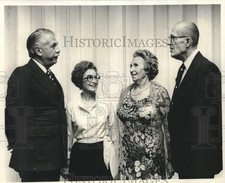 1977 Press Photo L'Union Francais Society officers celebrate 105th Anniversary