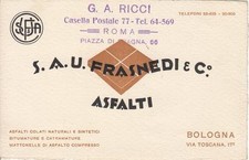 A9065) BOLOGNA, CARTONCINO, ASFALTI S.A.U. FRASNEDI & C..