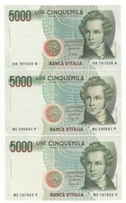 LOTTO X3  5000 LIRE BELLINI
