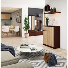 CASSETTIERA K 80 cm 2 ANTE 1 CASSETTO WENGE / SONOMA