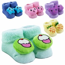 Stock 2 pezzi calzini neonati bimbo bimba 0-12 mesi morbidi cotone TOOCOOL SL139