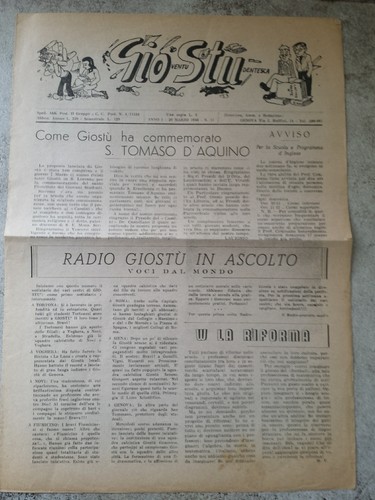 Vecchio giornale del 1946 - vecchio,