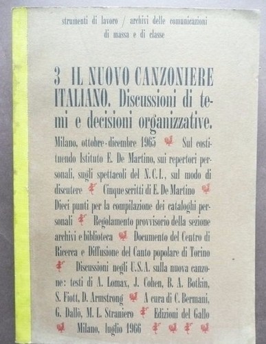 Nuovo canzoniere italiano 1965 - canzoniere,