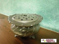 CENTRO TAVOLA FIORIERA LAVORAZIONE A MANO IN PELTRO 