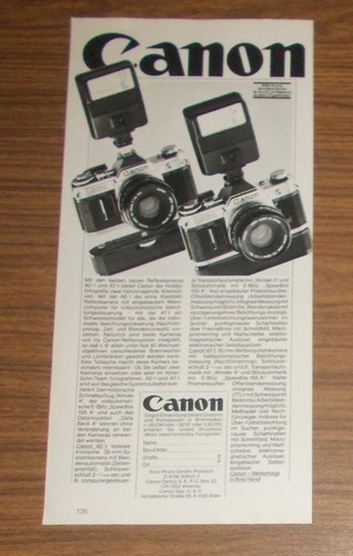 Rara pubblicità vintage canon - vintage,