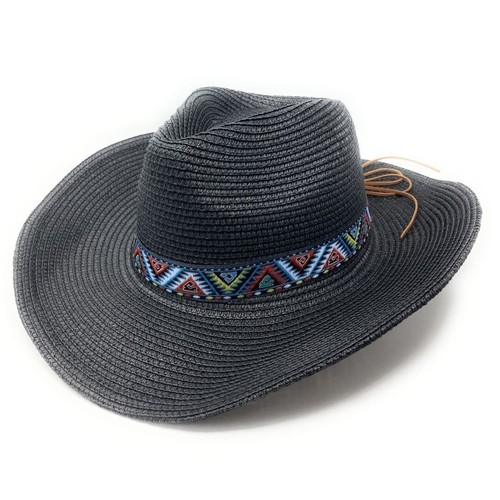 Cappello cowboy estivo nero - cowboy,