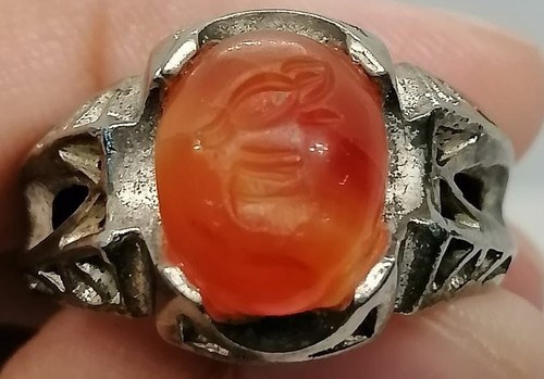 Anello intaglio corniola - anello,