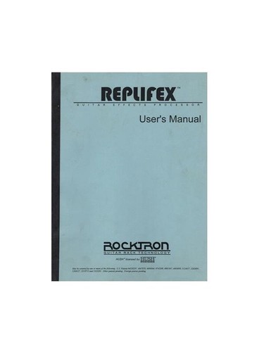Rocktron replifex manuale - manuale, di