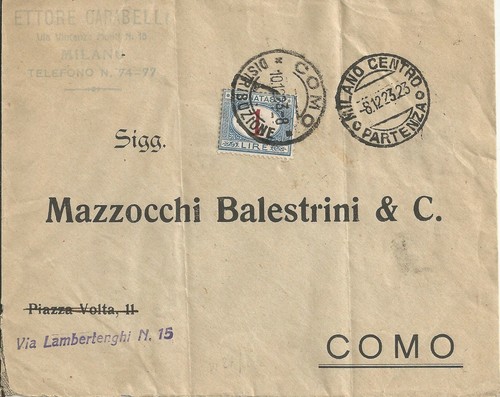 Busta viaggiata 1923 - 10.12, .1923