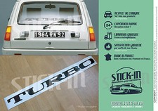 Autocollant TURBO 5 Alpine R5 vitre arrière stickers rear windows decal