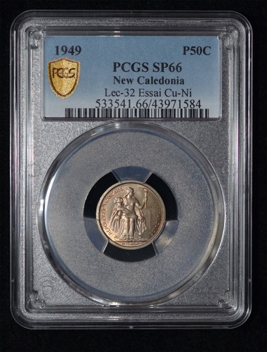 Pcgs sp66 1949 nuova - pcgs, caledonia