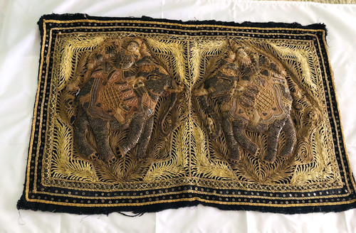 Antico arazzo vintage birmano - arazzo,