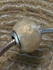 Autentico Charm Pandora Essenza Gioia Ritirata Smalto Bianco