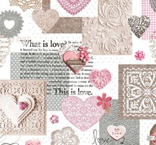 Tovaglia In PVC Love Rosa