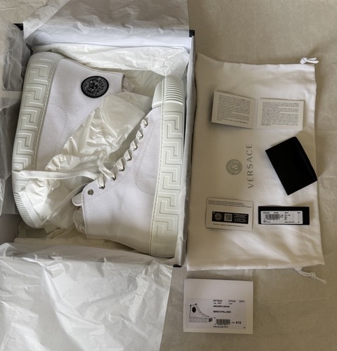 Versace white canvas - hi, top
