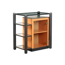 Piccolo Mobile Vetrina Vintage Design Legno Laccato Italia Anni 80 Originale