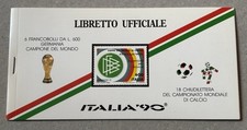 ITALIA '90 1990 LIBRETTO NUOVO 6 FRANCOBOLLI 18 CHIUDILETTERA MONDIALI CALCIO