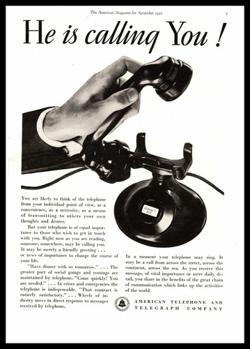 1932 telegrafo telefono - 1932,