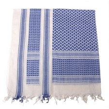 p Kefiah (Shemagh) bianca-blu