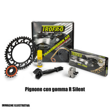 KIT TRASMISSIONE TROFEO CATENA CORONA PIGNONE TRIUMPH TIGER GT PRO 900 2021-2023