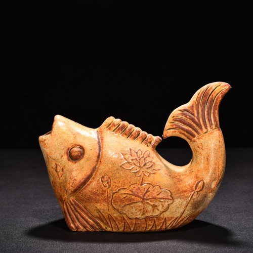 Vaso forma pesce smaltato - pesce,