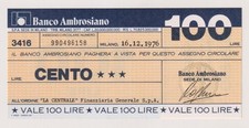 Mini checks BANCO AMBROSIANO -