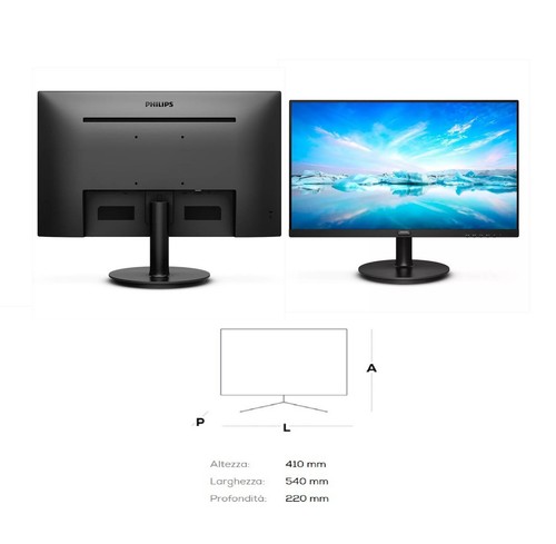 Philips monitor lcd - pc, 23.8"