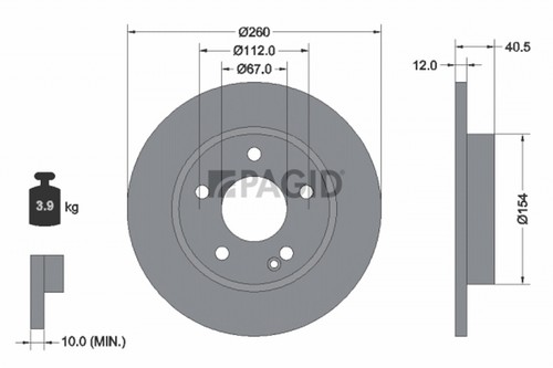 Dischi freno pagid 52154nc - pagid,