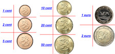 Euro finlandia fdc sciolti - finlandia,