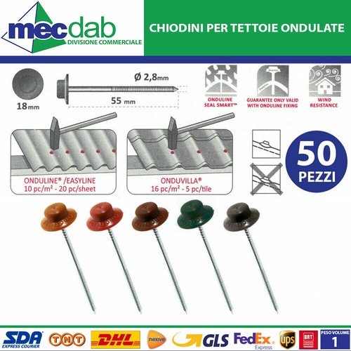 Chiodini per lastre - per, ondulate