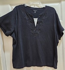 Top donna 2X nero in jersey