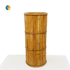 Portaombrelli vintage bambù rattan anni 60 bastone da passeggio Italia portaombrelli