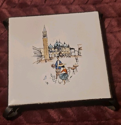 Vintage ceramic tile - ceramic,