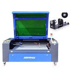 Cutter laser CO2 100 W 1000 x 800 mm macchina per incisione incisore incisione laser + asse di rotazione