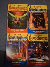 4 Goosebumps books by R L Stine